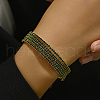 Real 18K Gold Plated Brass Multi Layer Wrap Bracelets RM1445-7-2