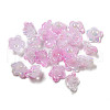 Iridescent Acrylic Bead Caps OACR-C021-08G-1