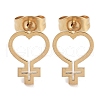 PVD Vacuum Plating 304 Stainless Steel Stud Earrings for Women EJEW-A048-24G-1