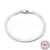 3mm 925 Sterling Silver Herringbone Chain Bracelets BJEW-I314-006D-P-2