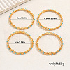 4Pcs Luxurious Oval Zinc Alloy Bangle Set XX0385-1-5