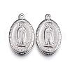 Non-Tarnish 304 Stainless Steel Lady of Guadalupe Pendants STAS-H363-03-1