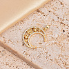 Moon Snowflake Brass Micro Pave Clear Cubic Zirconia Pendant Necklaces FS-WG13E36-01-2