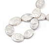 Plating Natural Freshwater Shell Beads Strands SHEL-N026-227-4
