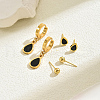3Pairs Stainless Steel Teardrop & Round Earring Sets NV3821-5