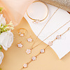 Flower Alloy Acrylic Cuff Bangles & Link Bracelets & Stud Earrings & Pendant Necklaces & Rings WG72368-02-2