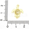 Brass Micro Pave Clear Cubic Zirconia Connector Charms KK-D325-06G-01-3