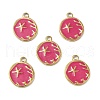PVD Vacuum Plating 201 Stainless Steel Enamel Pendants STAS-J401-VC947-4