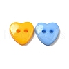 Acrylic Heart Buttons X-BUTT-E071-A-M-2