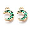 Light Gold Plated Alloy Enamel Pendants ENAM-R136-19C-2