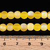 Frosted Transparent Glass Beads Strands GLAA-T032-T6mm-MBB11-4