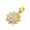 Brass Micro Pave Cubic Zirconia Pendants KK-U066-11G-2