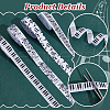   4 Rolls 4 Styles Polyester Musical Note & Piano Keys Printed Ribbon Sets OCOR-PH0004-65-5