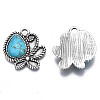 Synthetic Turquoise Pendants Settings for Enamel PALLOY-N157-030-3