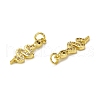 Brass Micro Pave Cubic Zirconia Pendants KK-E068-VB312-3