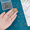 Unicraftale 100Pcs 5 Styles 304 Stainless Steel Linking Ring FIND-UN0003-61-4