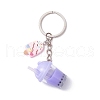 Imitation Bubble Tea/Boba Milk Tea Resin Pendant Keychain KEYC-JKC01234-4