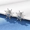 304 Stainless Steel Stud Earrings EJEW-D319-11P-1