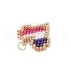 MIYUKI Delica Glass Seed Beaded Heart Pendants PALLOY-MZ00703-02-5