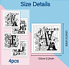 4Pcs 4 Styles PVC Stamp DIY-WH0487-0065-6