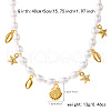 Summer Beach Alloy Shell Shaped Starfish Tassel Plastic Imitation Pearl Beaded Necklaces for Women FS-WGF3BD7-02-3