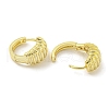 Brass Hoop Earrings EJEW-L211-011D-G-2