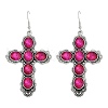 Alloy Glass Dangle Earrings for Women EJEW-U053-03AS-02-4