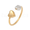 304 Stainless Steel Adjustable Open Cuff Rings RJEW-Z091-03GP-2