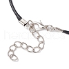 Glass Seed Beaded & Alloy Triangle Evil Eye Pendant Necklaces NJEW-MZ00110-04-5