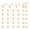 GOMAKERER 100Pcs Brass Teardrop Stud Earring Findings DIY-GO0001-15-1