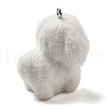 Flocky Resin Pendants RESI-E059-05D-2