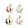 Brass Enamel Pendants KK-Z114-19G-1
