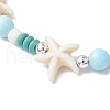 Dyed Synthetic Turquoise & Natural Howlite Beads Bracelets for Women BJEW-JB11794-03-3