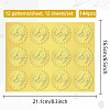 12 Sheets Self Adhesive Gold Foil Embossed Stickers DIY-WH0451-021-2