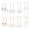   Wire Wrap Big Pendant Dangle Earring DIY Making Kit DIY-PH0006-17-6