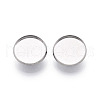304 Stainless Steel Brooch Cabochon Settings STAS-E547-08C-P-1