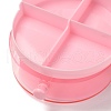 Round Plastic Jewelry Boxes OBOX-F006-08-3