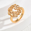 Brass Pave Cubic Zirconia Finger Rings for Women SB6672-6-1