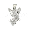 Brass Micro Pave Cubic Zirconia Pendants ZIRC-F138-03P-1