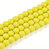 Baking Painted Opaque Glass Beads Strands GLAA-T032-P6mm-16-1