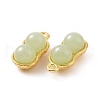 Alloy with Glass Imitation Jade Pendants FIND-G047-01G-02-2