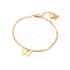 Brass Cable Chain Charm Bracelets for Women WG5EDD2-01-2
