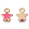 Alloy Enamel Star Charms ENAM-N054-69B-NR-1