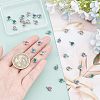 Unicraftale Trendy Original Color 304 Stainless Steel Grade A Rhinestone Flat Round Charm Pendants RB-UN0001-01-2