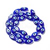 Handmade Evil Eye Lampwork Beads Strands LAMP-G154-06B-2