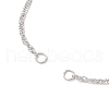 2Pcs 2 Colors 304 Stainless Steel Singapore Chain Bracelet Slider Making AJEW-JB01344-3