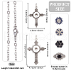 DELORIGIN DIY Interchangeable Pendant Necklace Making Kit DIY-DR0001-01-2
