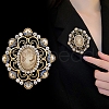 Baroque Style Flower Zinc Alloy Zinc Alloy Rhinestone Brooches PW-WGC517E-01-4