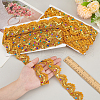 Sparkle Triangle Polyester Lace Ribbons OCOR-WH0090-64A-3