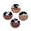 Resin & Walnut Wood Pendants RESI-T057-41B-1